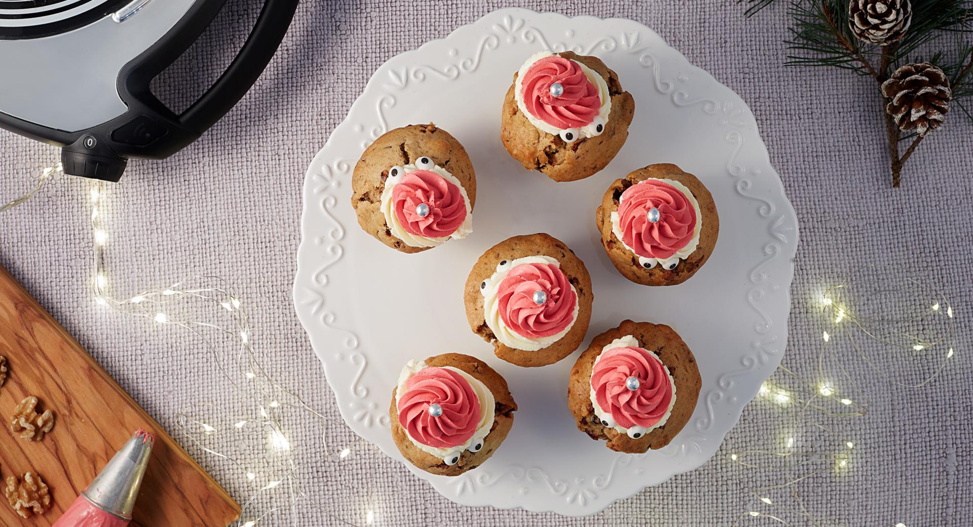 Cupcakes de Papá Noel