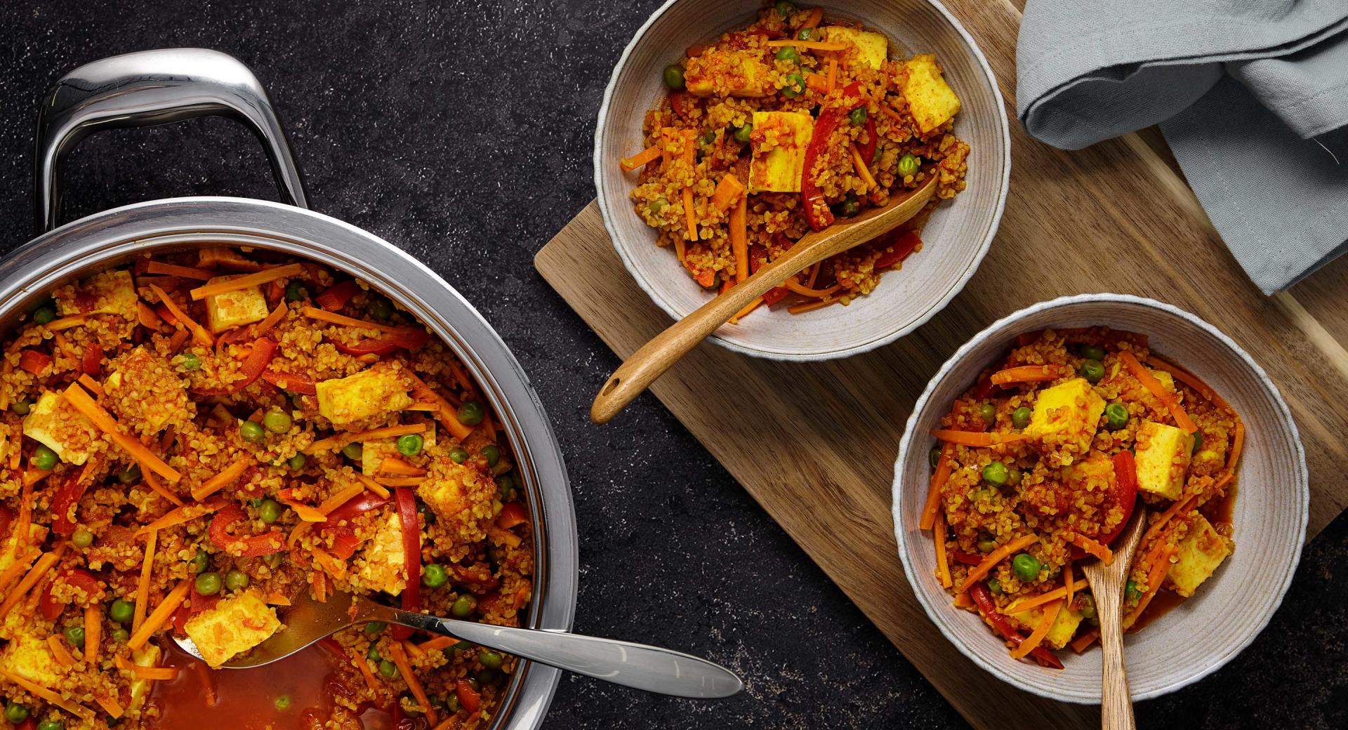 One Pot: Bulgur con Tofu