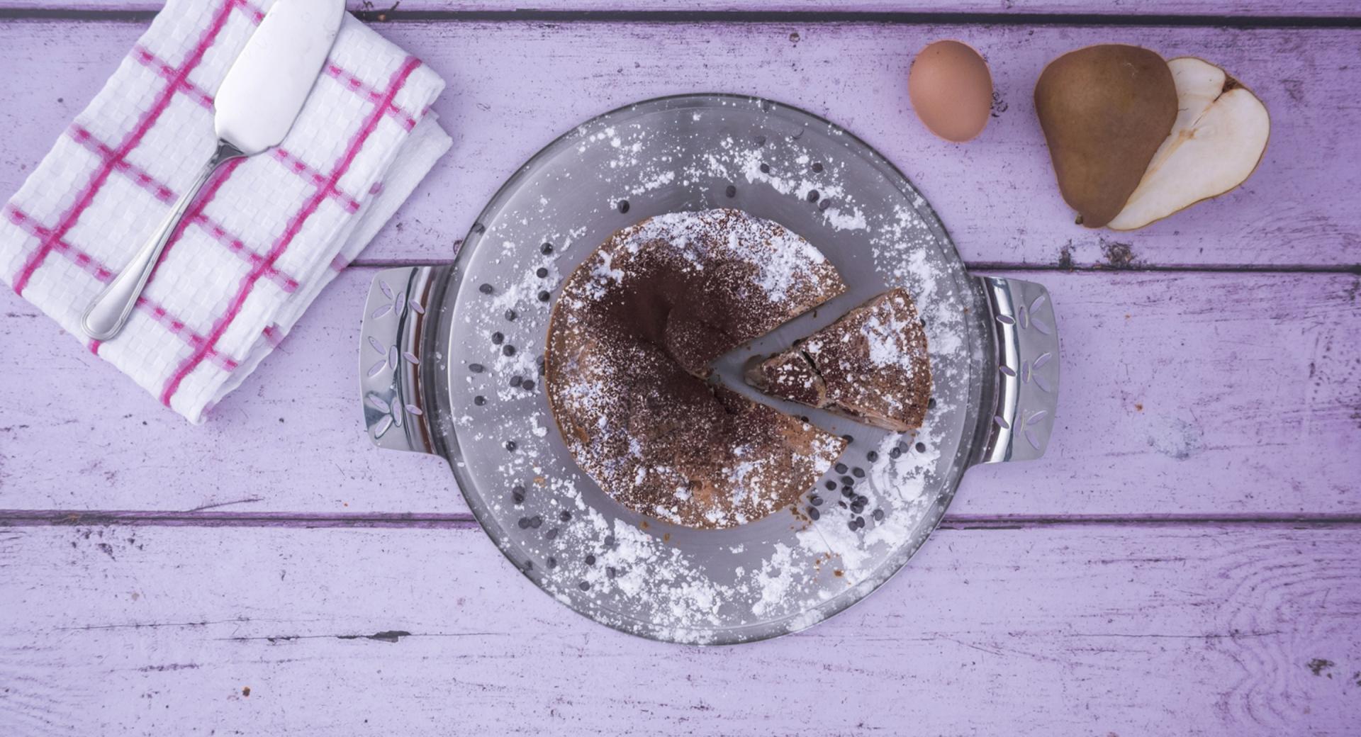 Pastel de pera y chocolate 