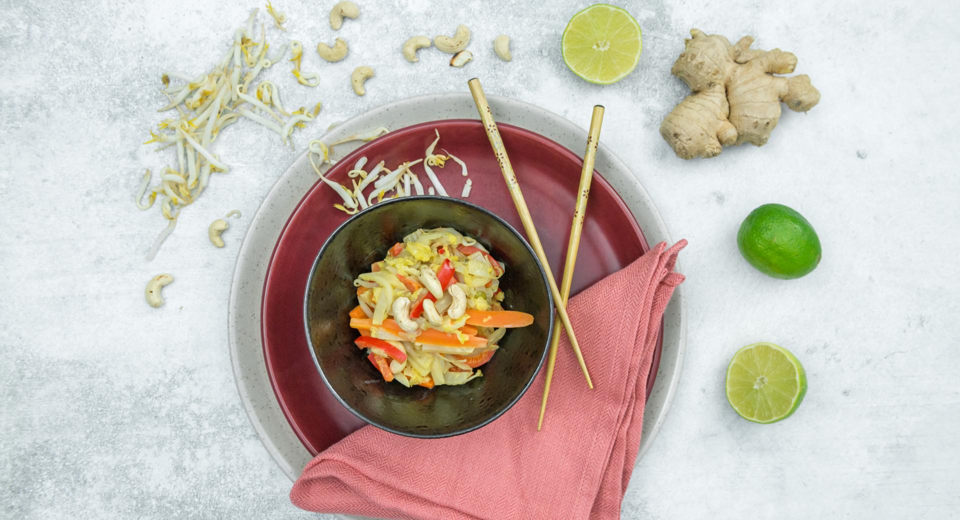 Verduras al curry con leche de coco