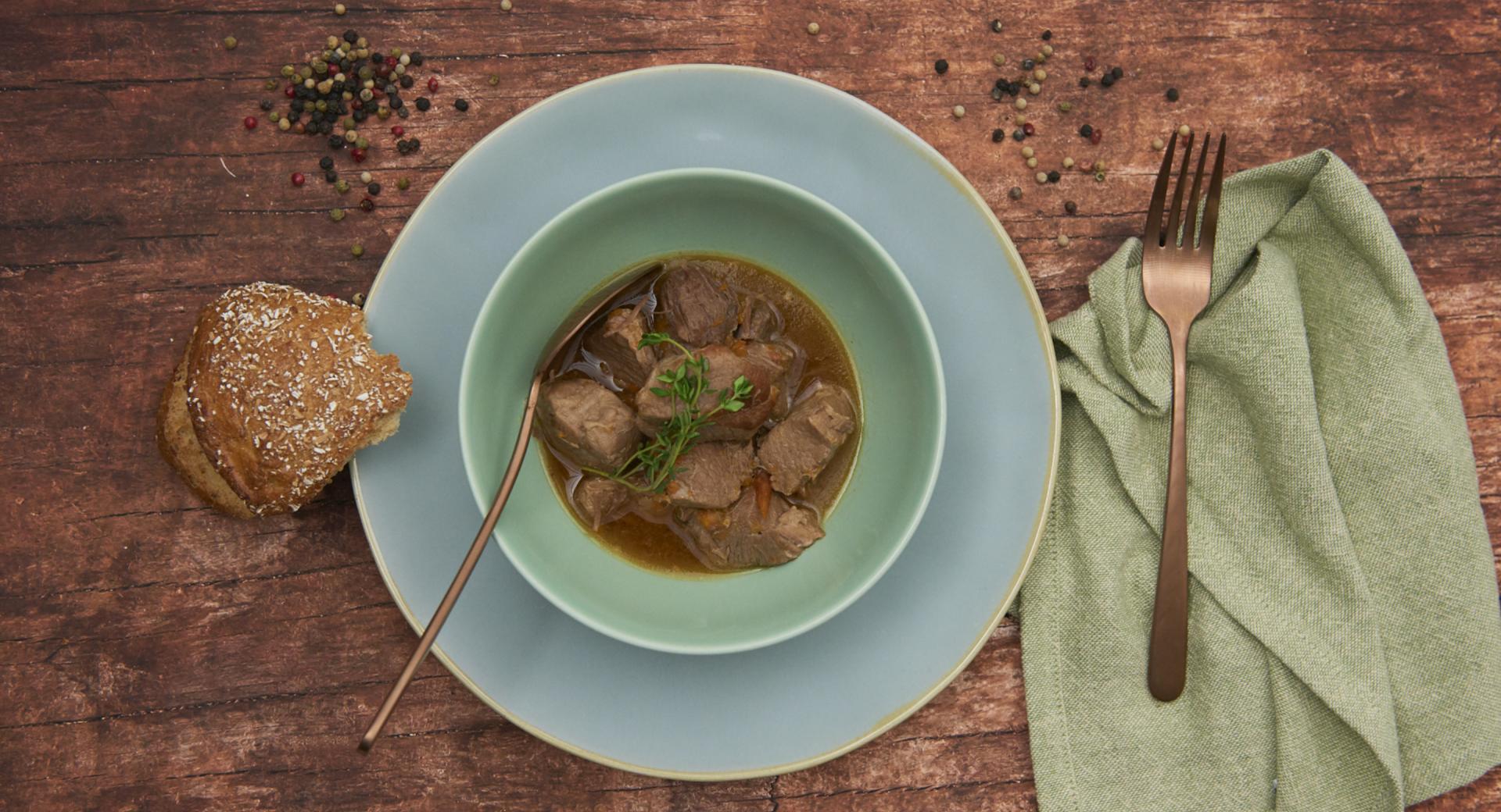 Gulash congelado y calentado - Inicio planificado