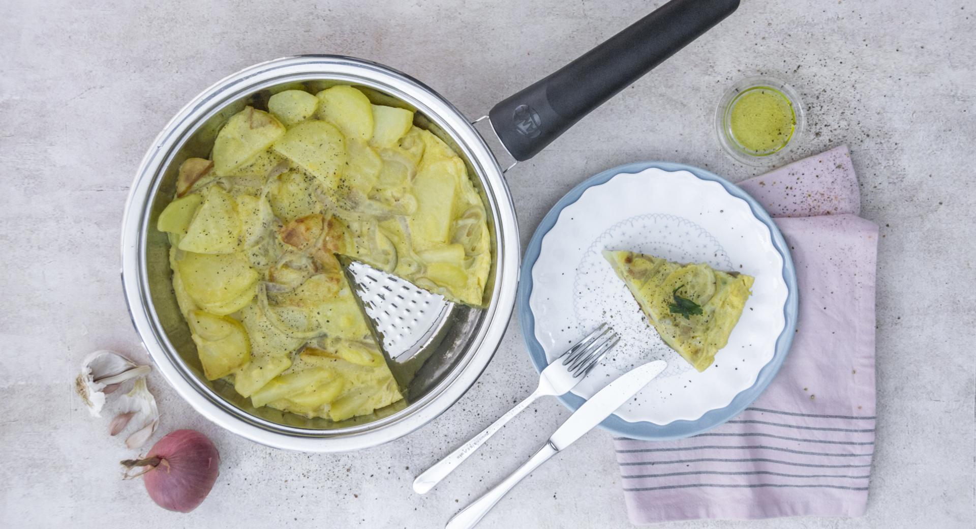 Tortilla de patatas (sin voltear)