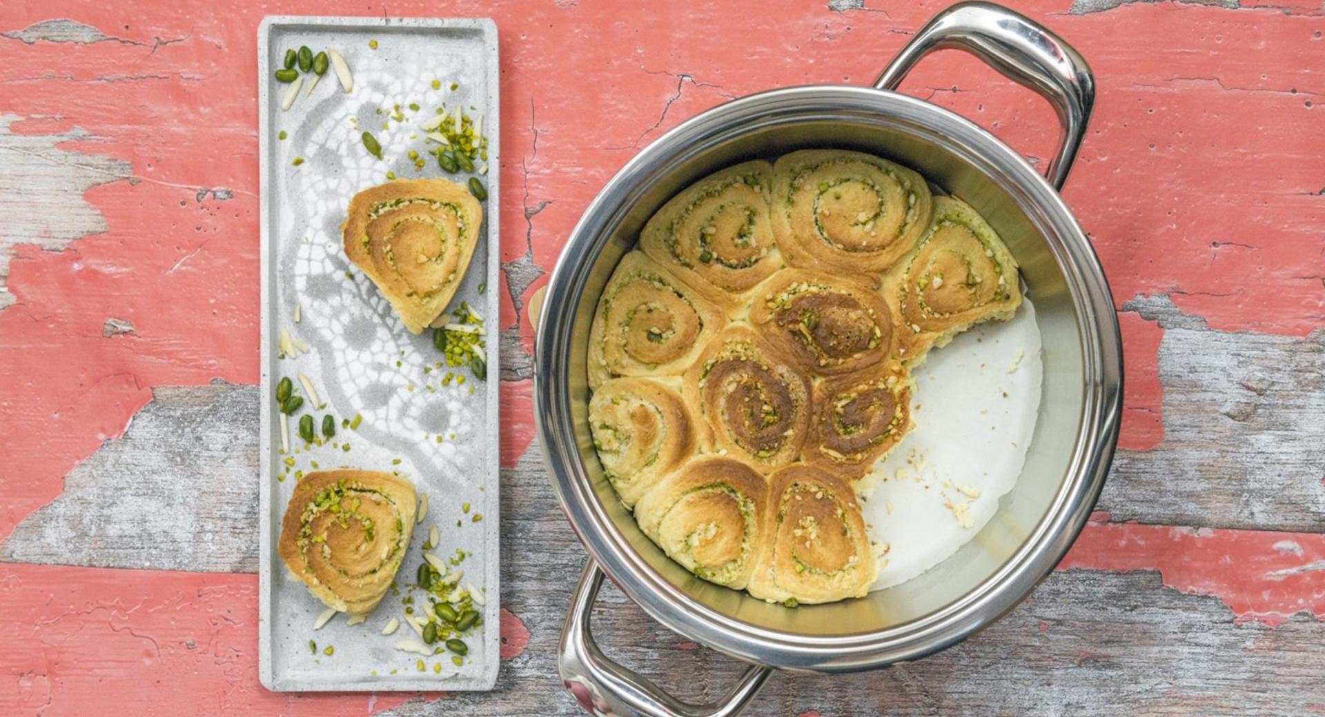 Tarta en forma de rosas