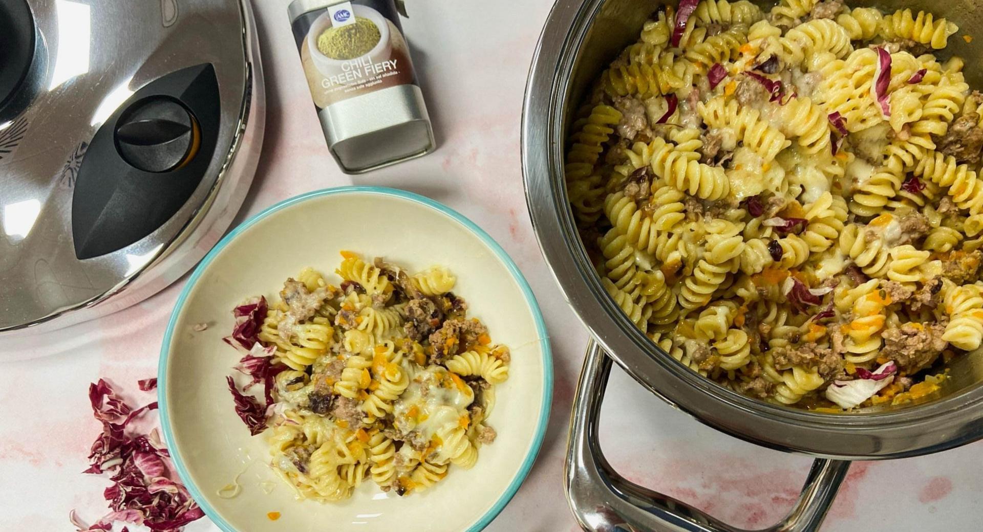 Pasta al ragú blanco de verduras