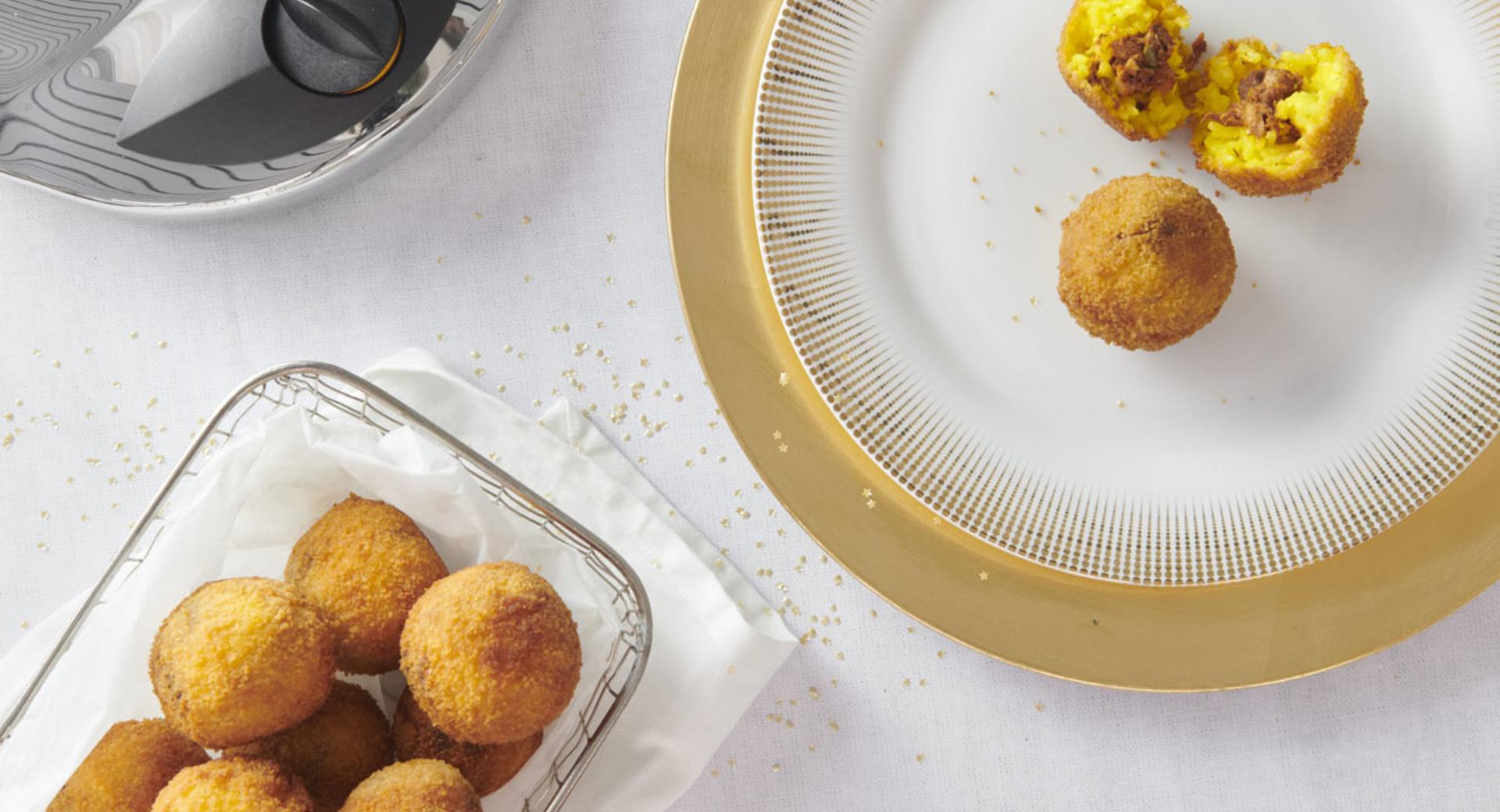 Arancini con relleno de atún