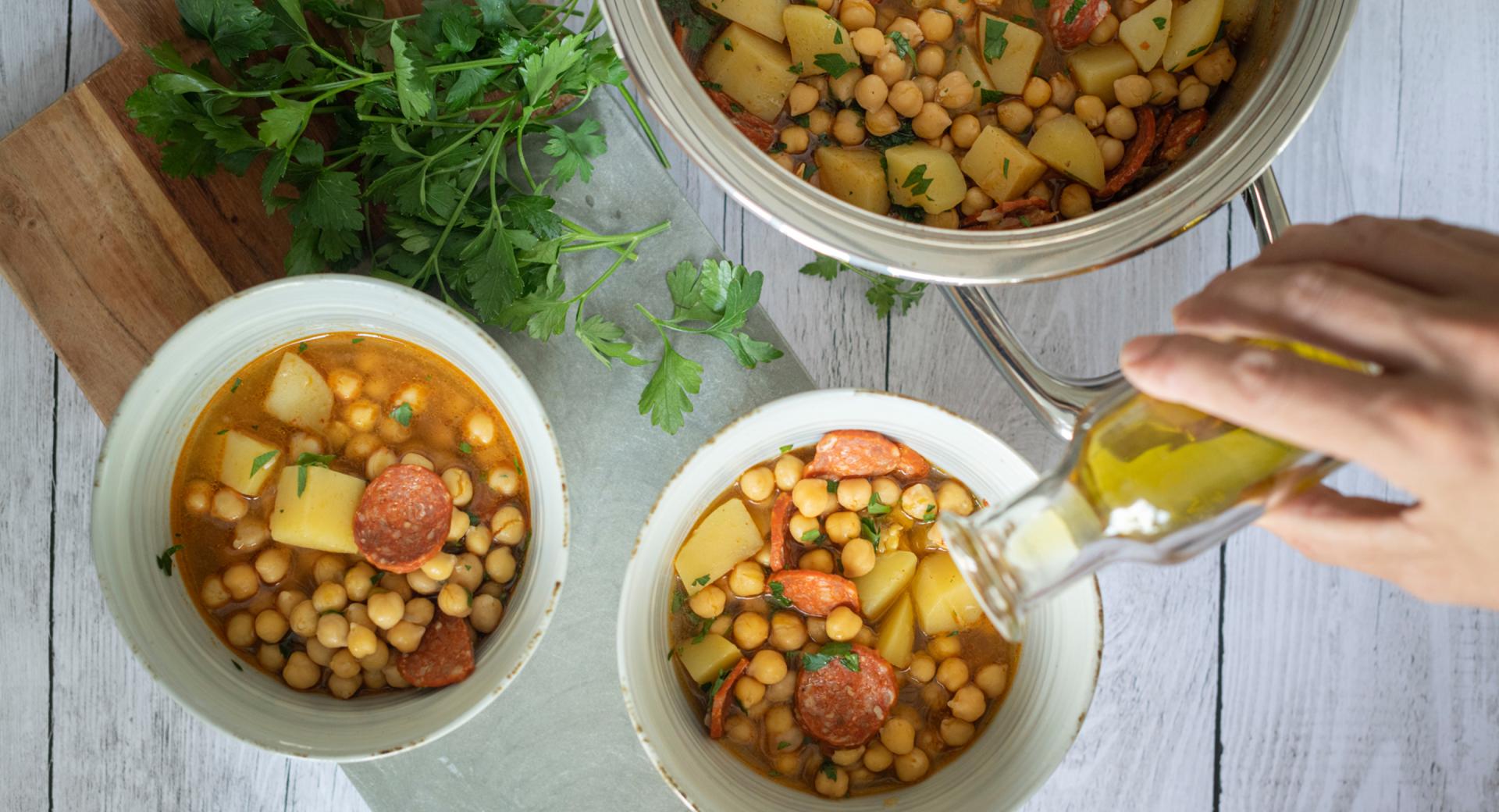 Garbanzos con chorizo