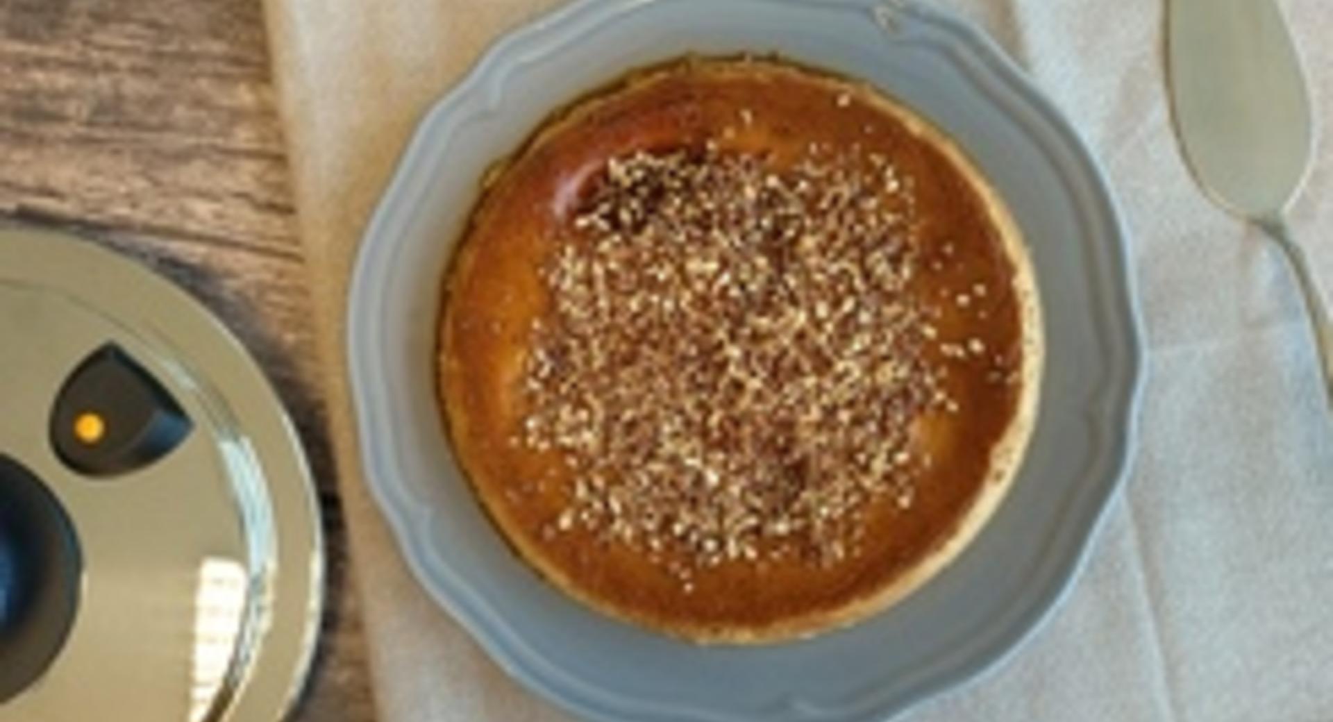 Flan de turrón