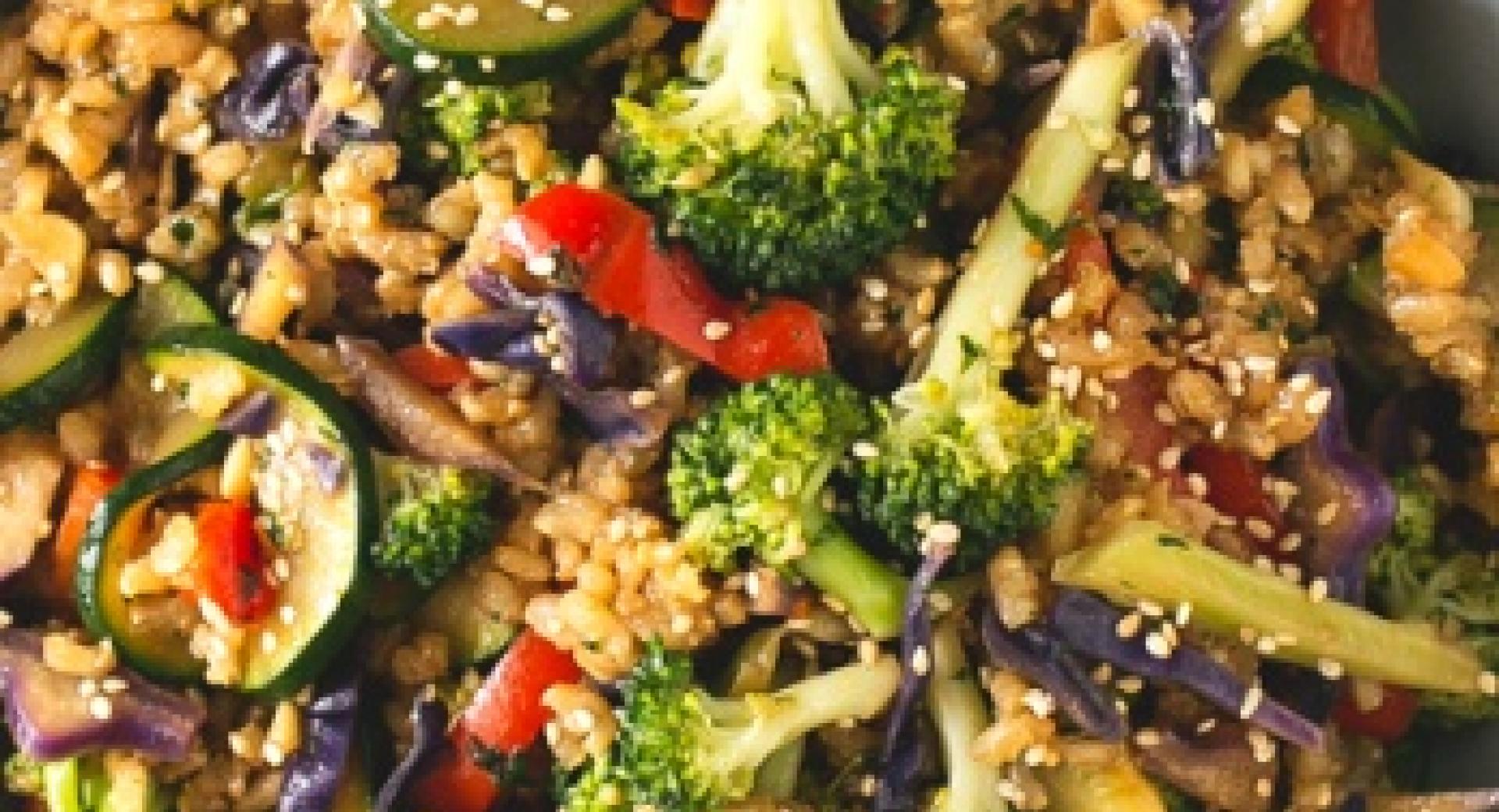 Arroz integral con verduras