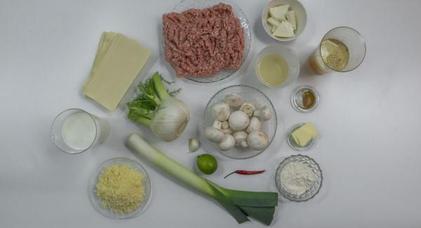 Preparación de los ingredientes