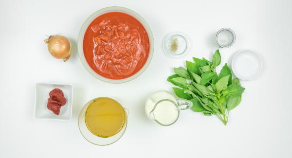 Preparación de los ingredientes.