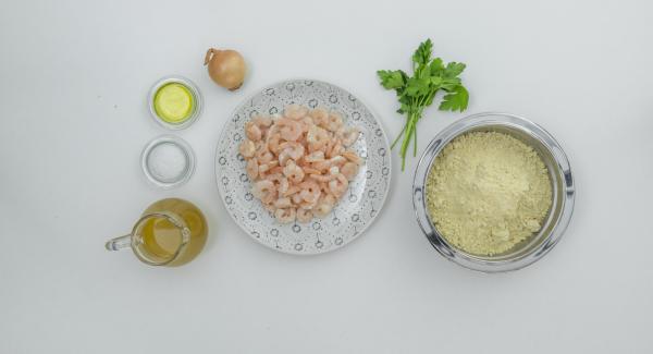 Preparación de los ingredientes.