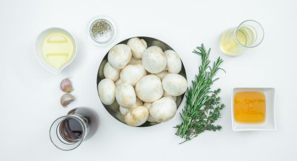 Preparación de los ingredientes.