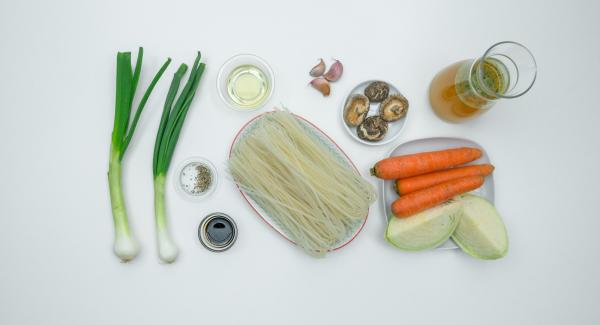 Preparación de los ingredientes.