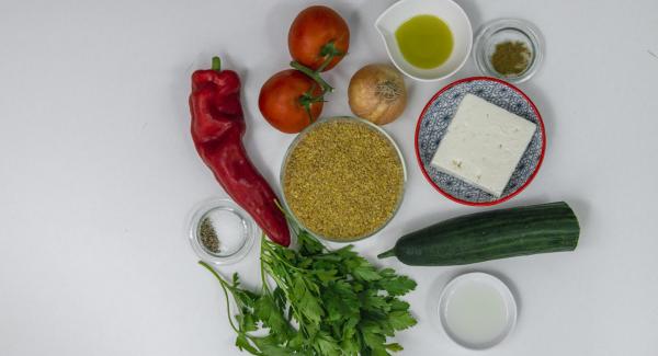 Preparación de los ingredientes.