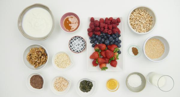 Preparación de los ingredientes.