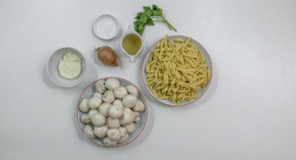 Preparación de los ingredientes.