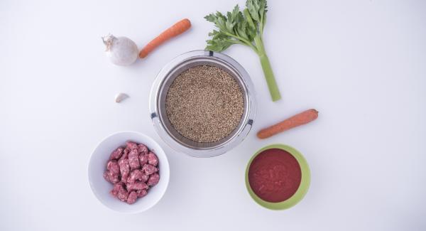 Preparación de los ingredientes.