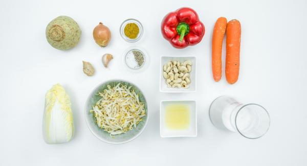 Preparación de los ingredientes.