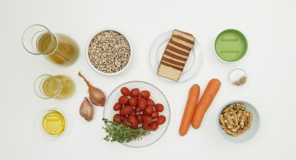 Preparación de los ingredientes.