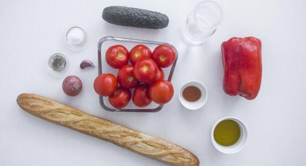 Preparación de los ingredientes.