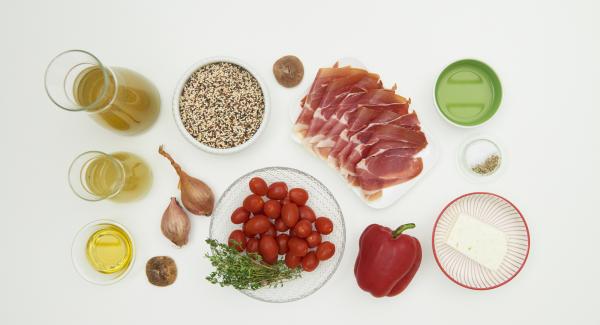 Preparación de los ingredientes.