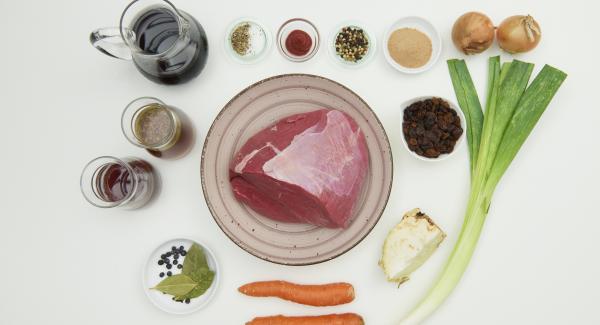 Preparación de los ingredientes.