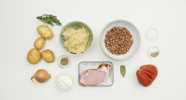 Preparación de los ingredientes.