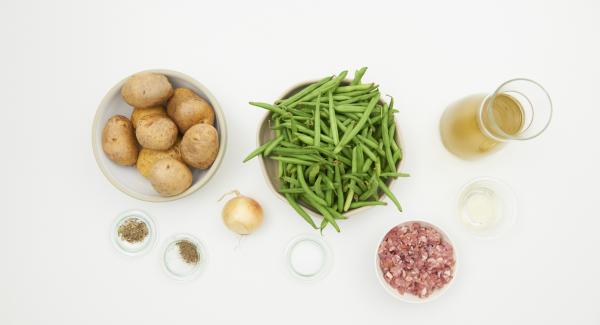 Preparación de los ingredientes.