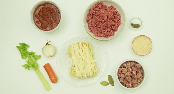 Preparación de los ingredientes.