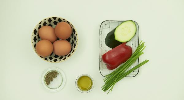 Preparación de los ingredientes.