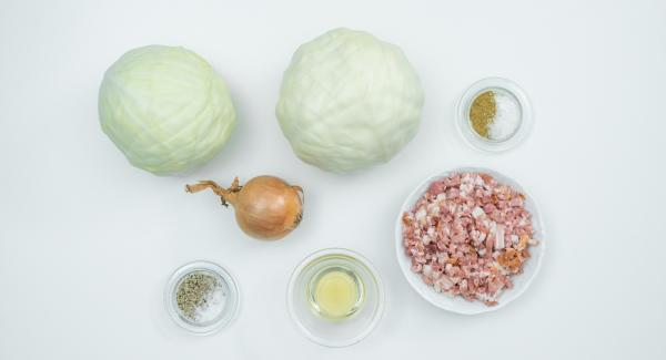 Preparación de los ingredientes.