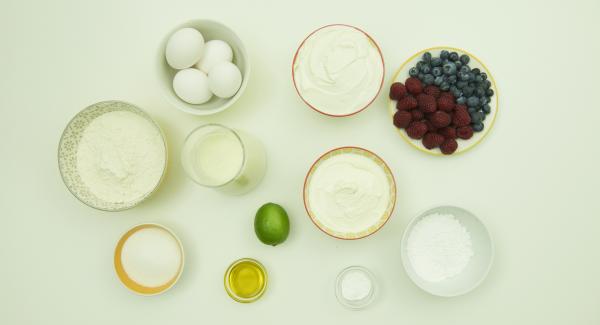 Preparación de los ingredientes.