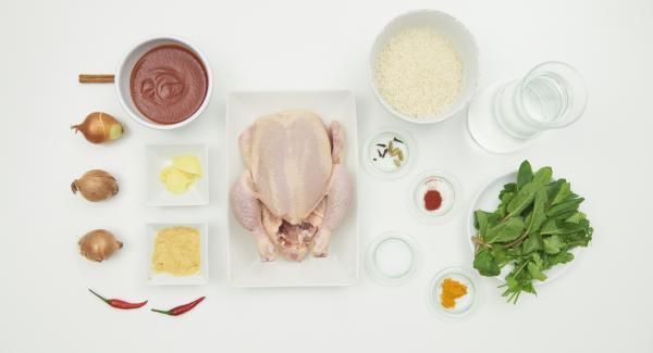 Preparación de los ingredientes.