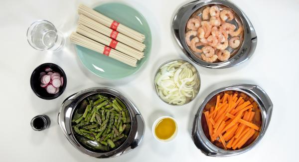 Preparación de los ingredientes.