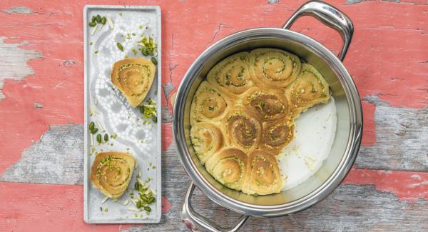 Tarta en forma de rosas