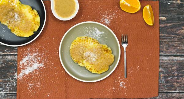 Piña a la plancha con caramelo de coco  