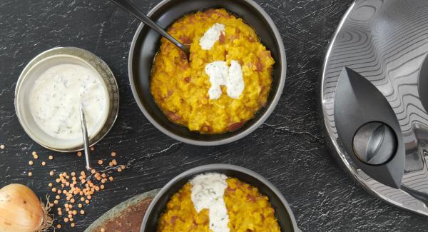 Dal de lentejas y tomate