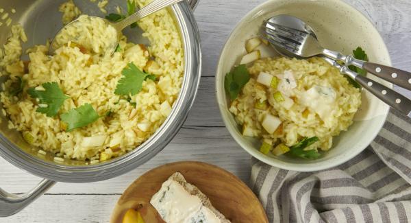 Risotto de pera con gorgonzola