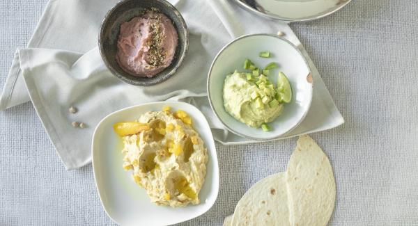 Trío de hummus