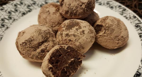 Trufas de castañas y chocolate